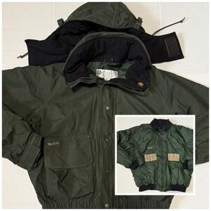 COLUMBIA Omni-Tech - Men's Vintage 3-in-1 Green Hunting Jacket Coat - X-Large XL